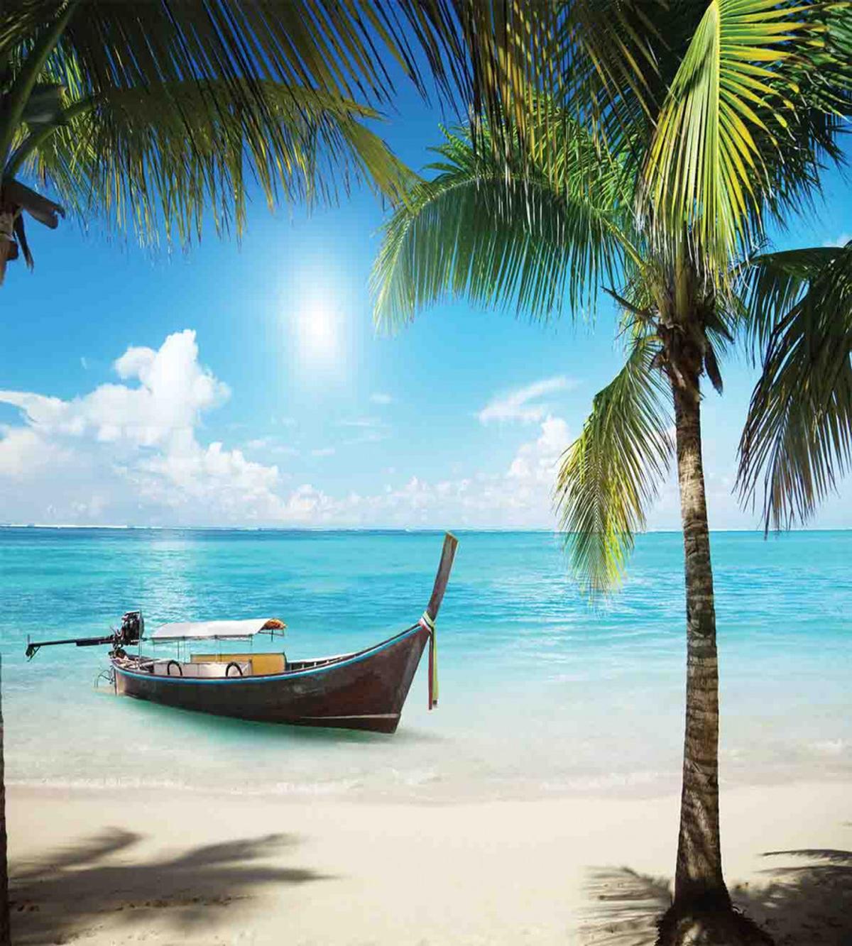 Small Boat Sunny Ocean — Pattern