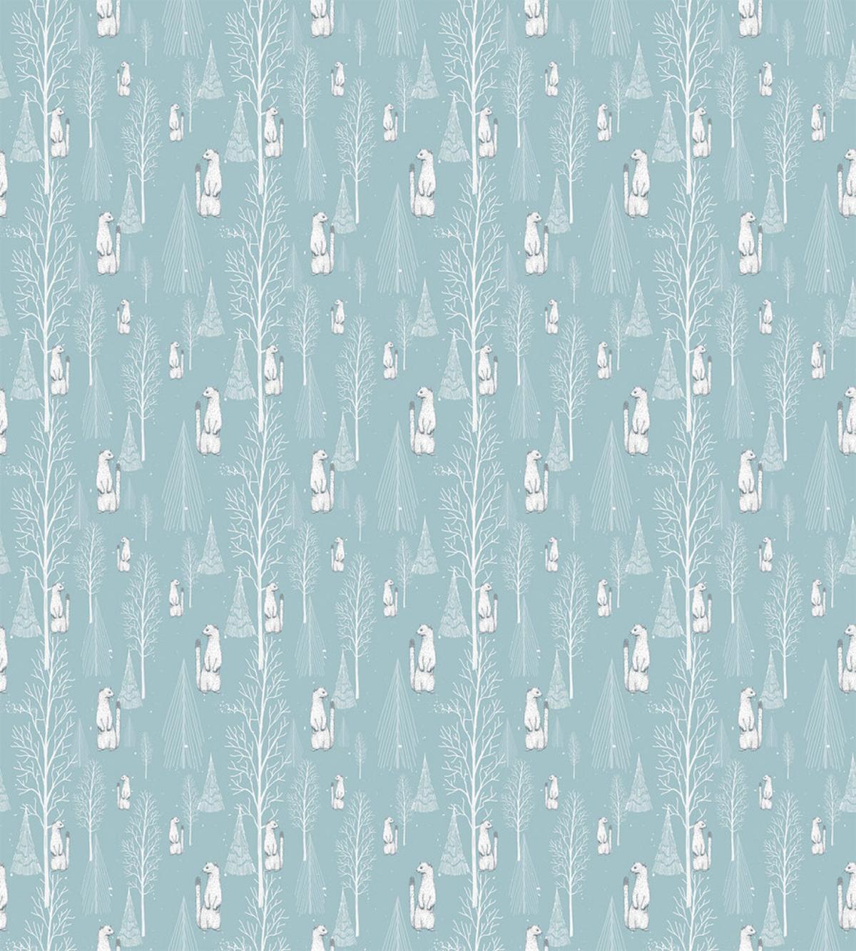 Ermine and Bare Winter Trees — Pattern