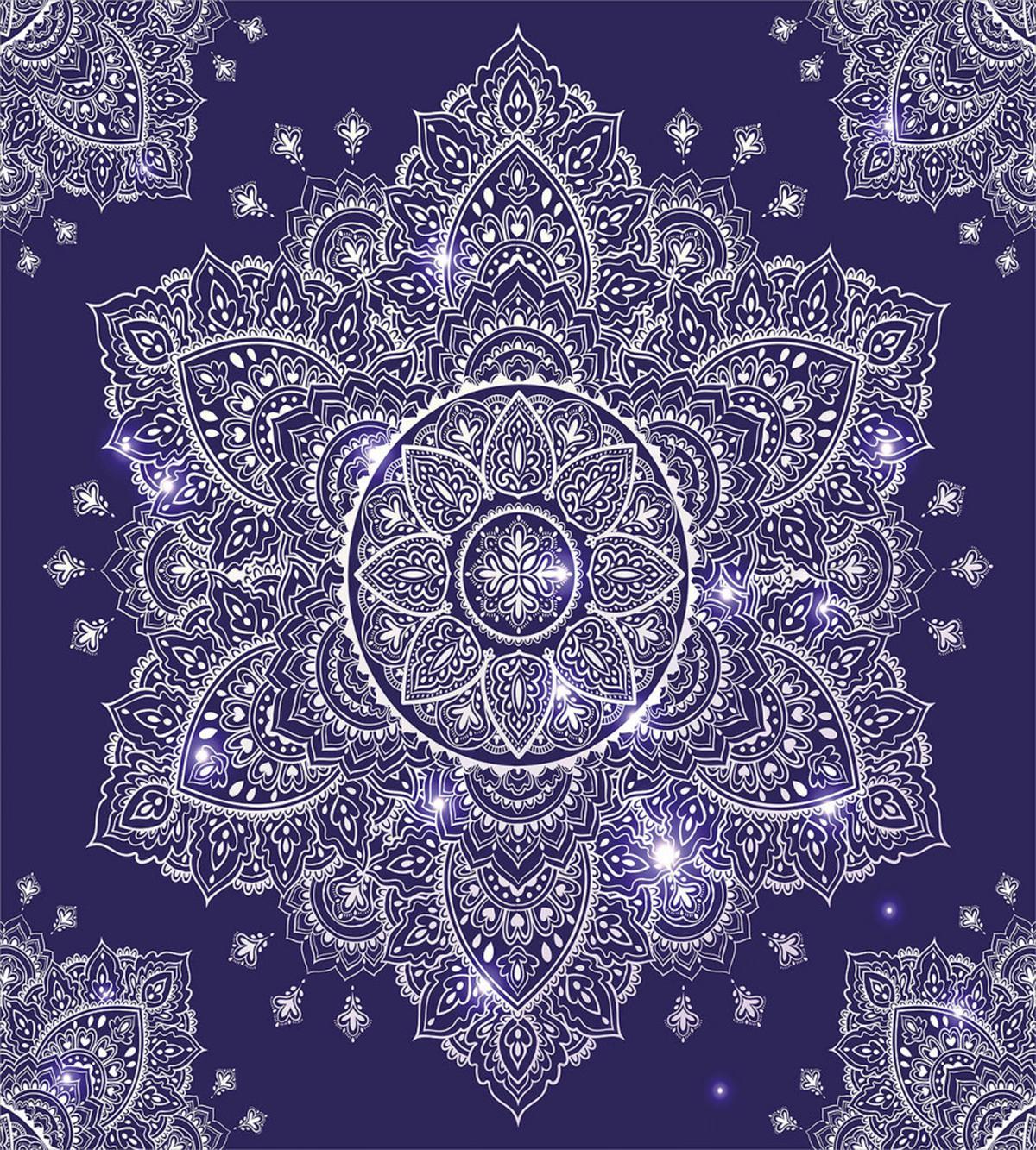 Floral Round Retro Ornament — Pattern