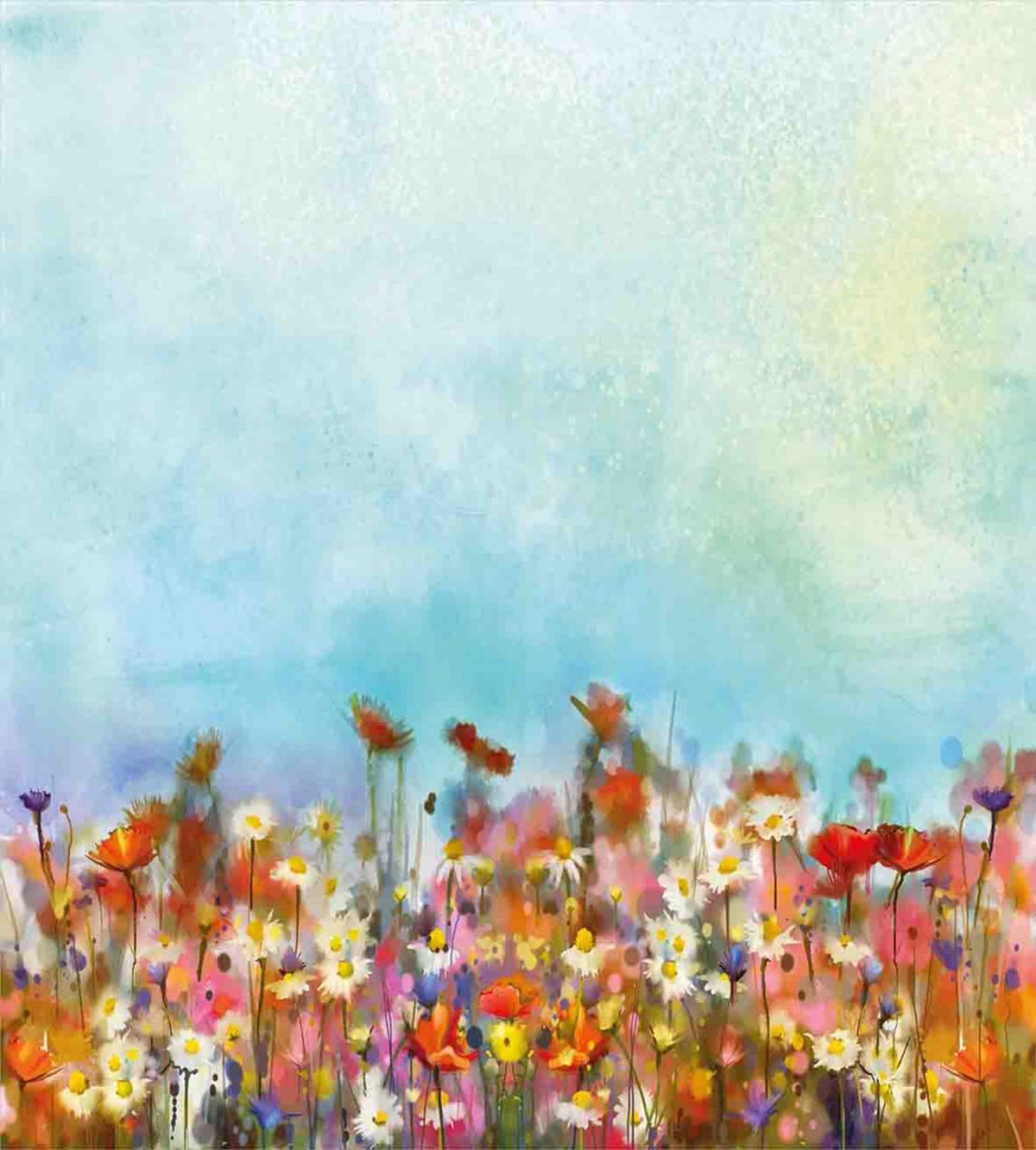 Flower Field Watercolor — Pattern