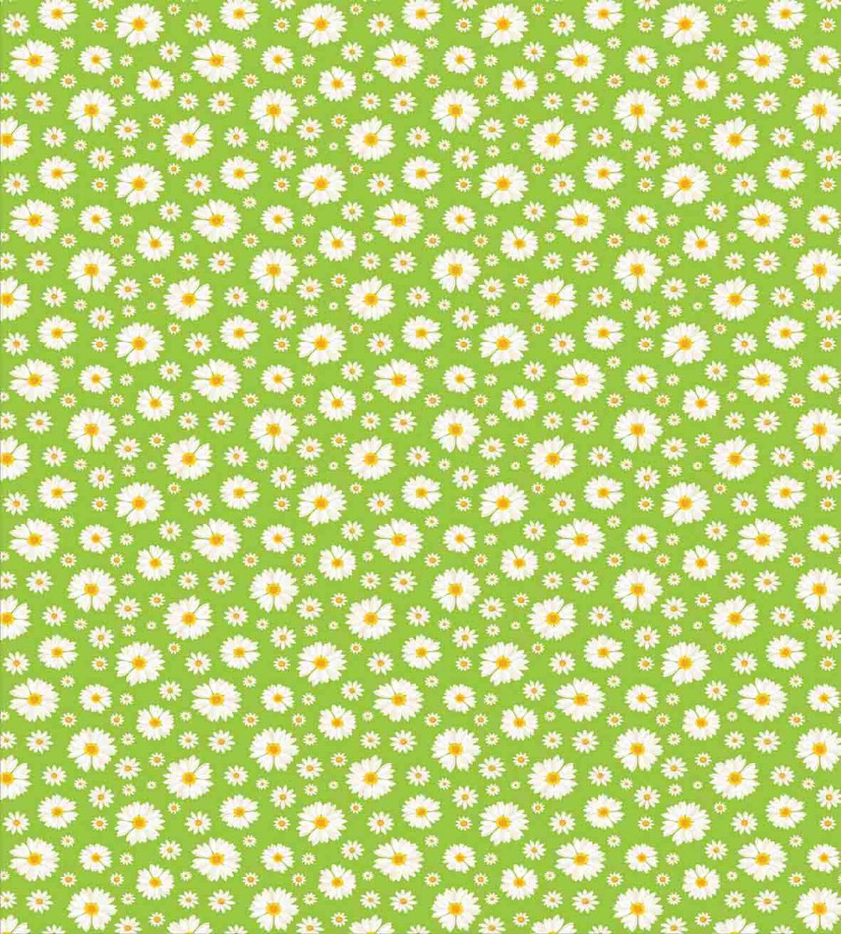 Chamomile Bloom on Pale Green — Pattern
