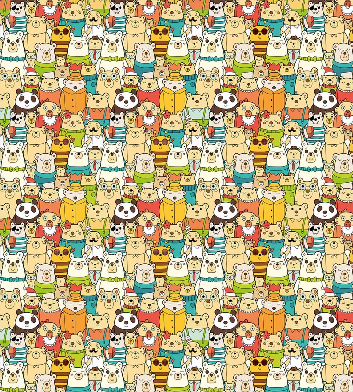 Teddy Bears Doodle Comic — Pattern