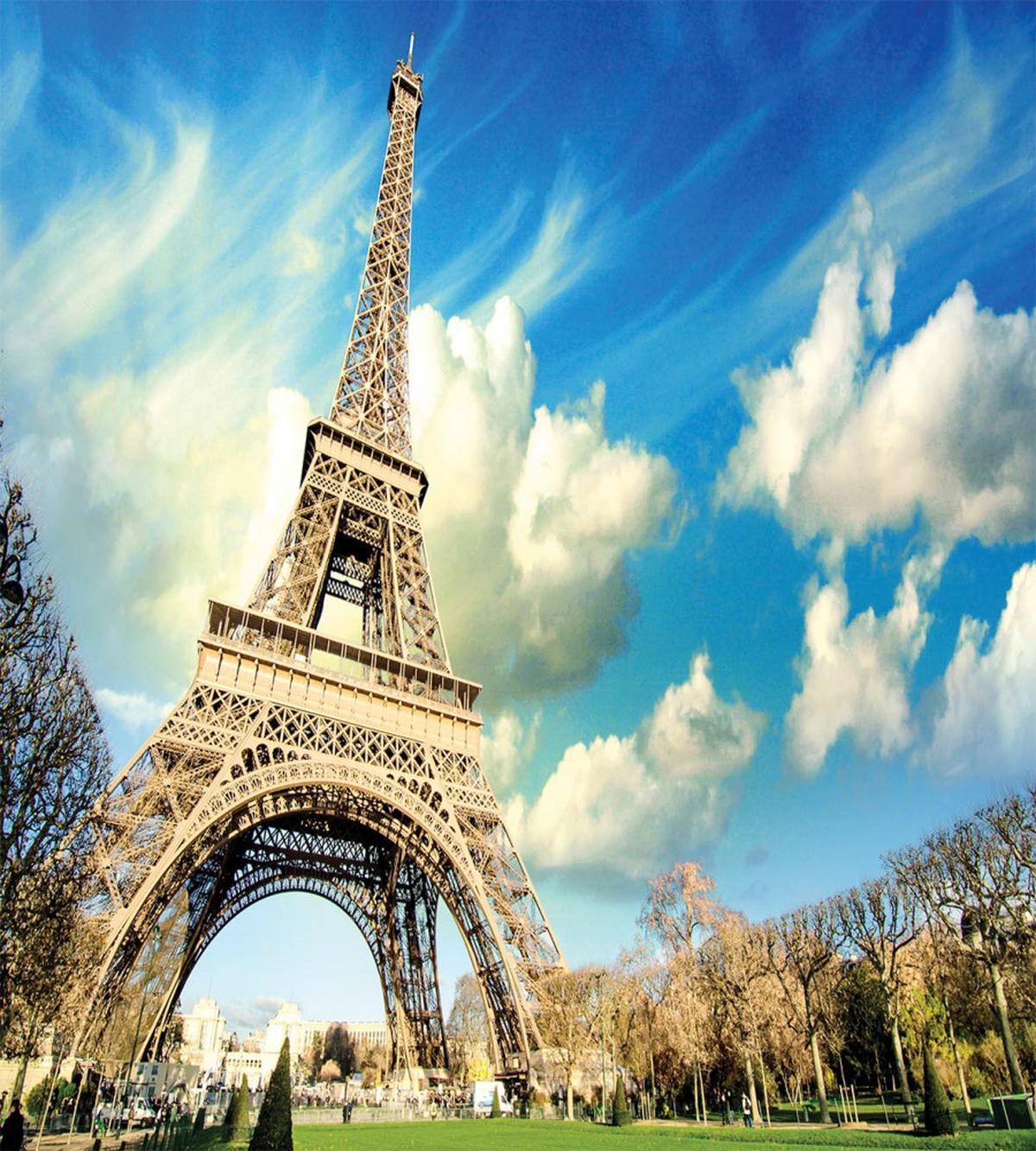 Eiffel Tower Autumn Trees — Pattern
