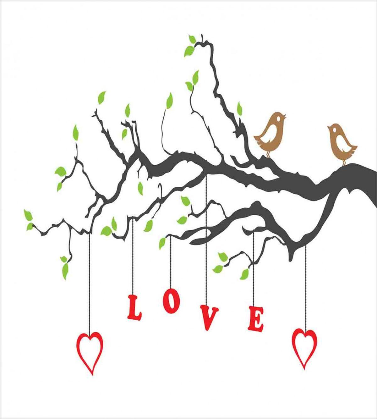 Birds Sitting on a Branch — Pattern