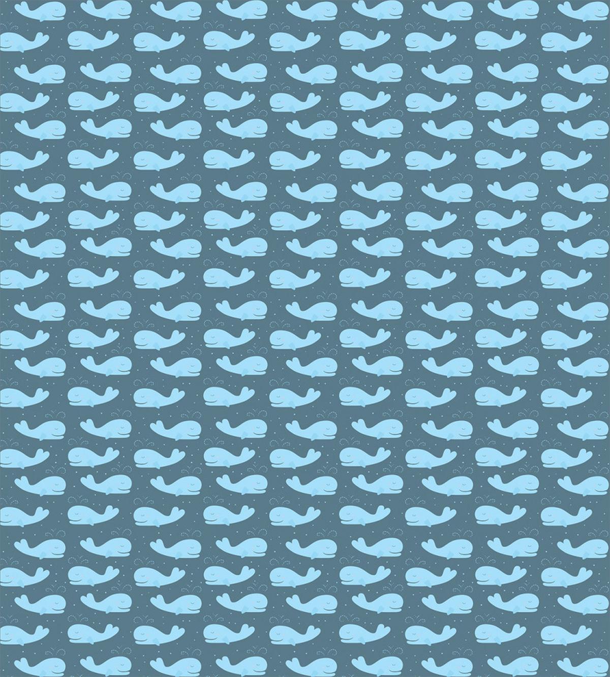 Cartoon Cachalots Blue — Pattern
