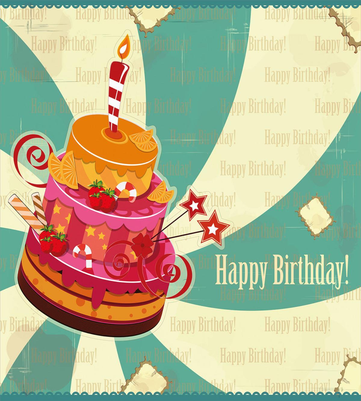 Big Birthday Fruit Cake — Pattern