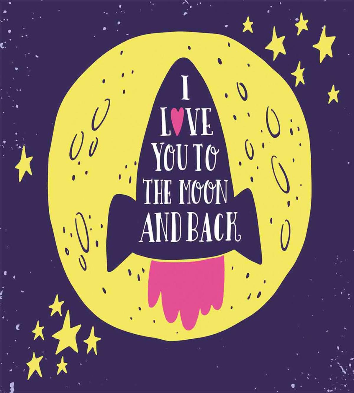 Rocket Space Moon Love — Pattern