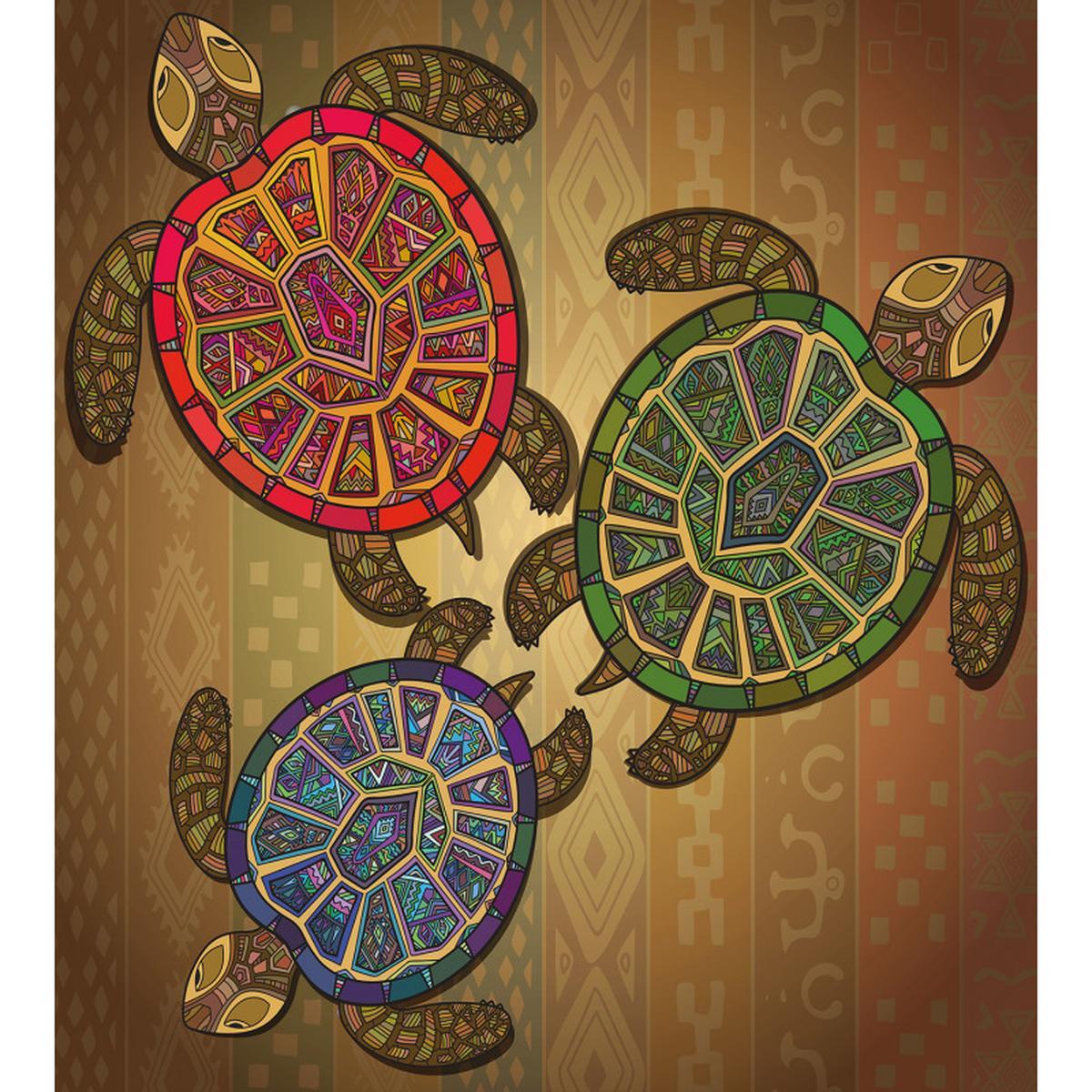3 Turtles Ornamental — Pattern