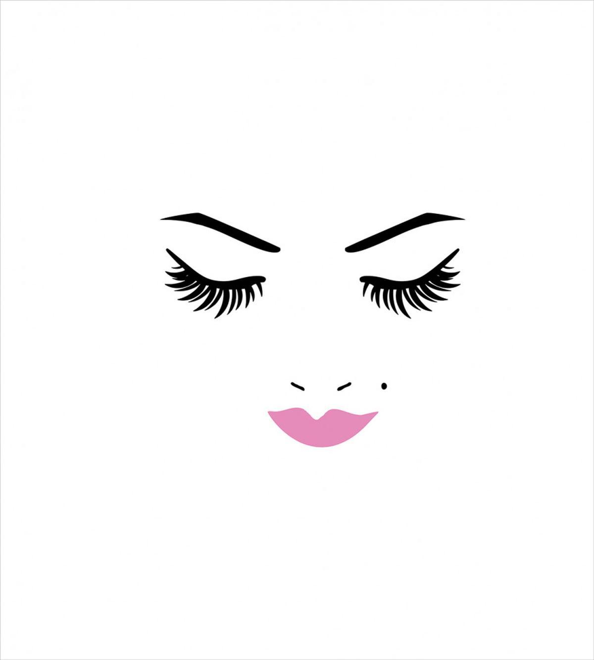 Pink Lips Makeup Beauty — Pattern