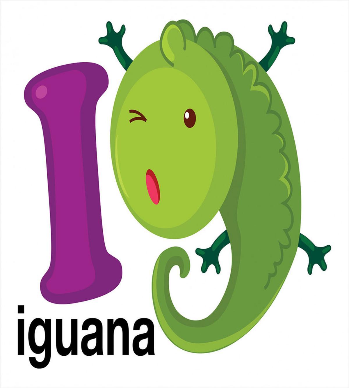 Capital Letter with Cartoon — Pattern