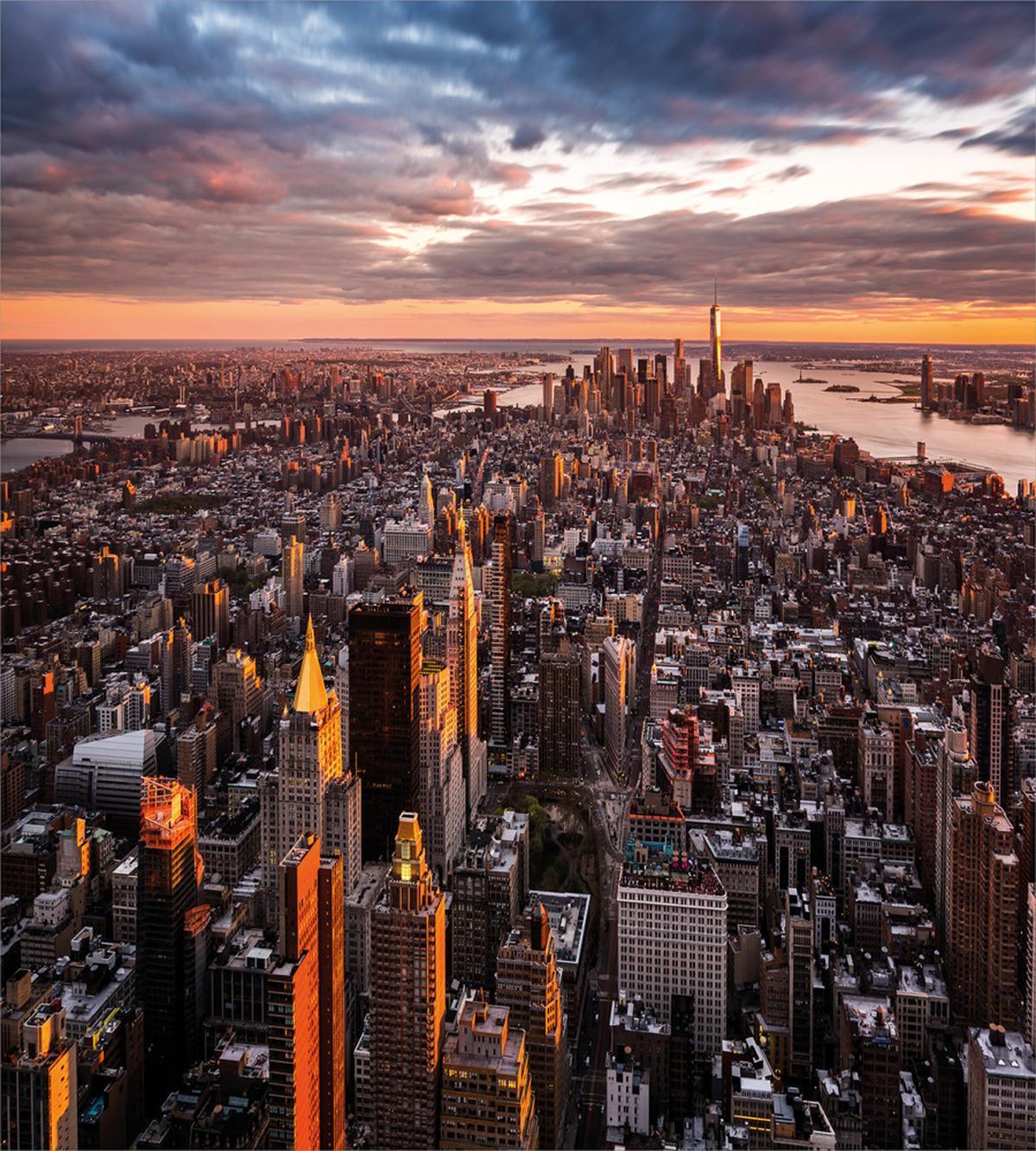 Manhattan Skyline Sunset — Pattern