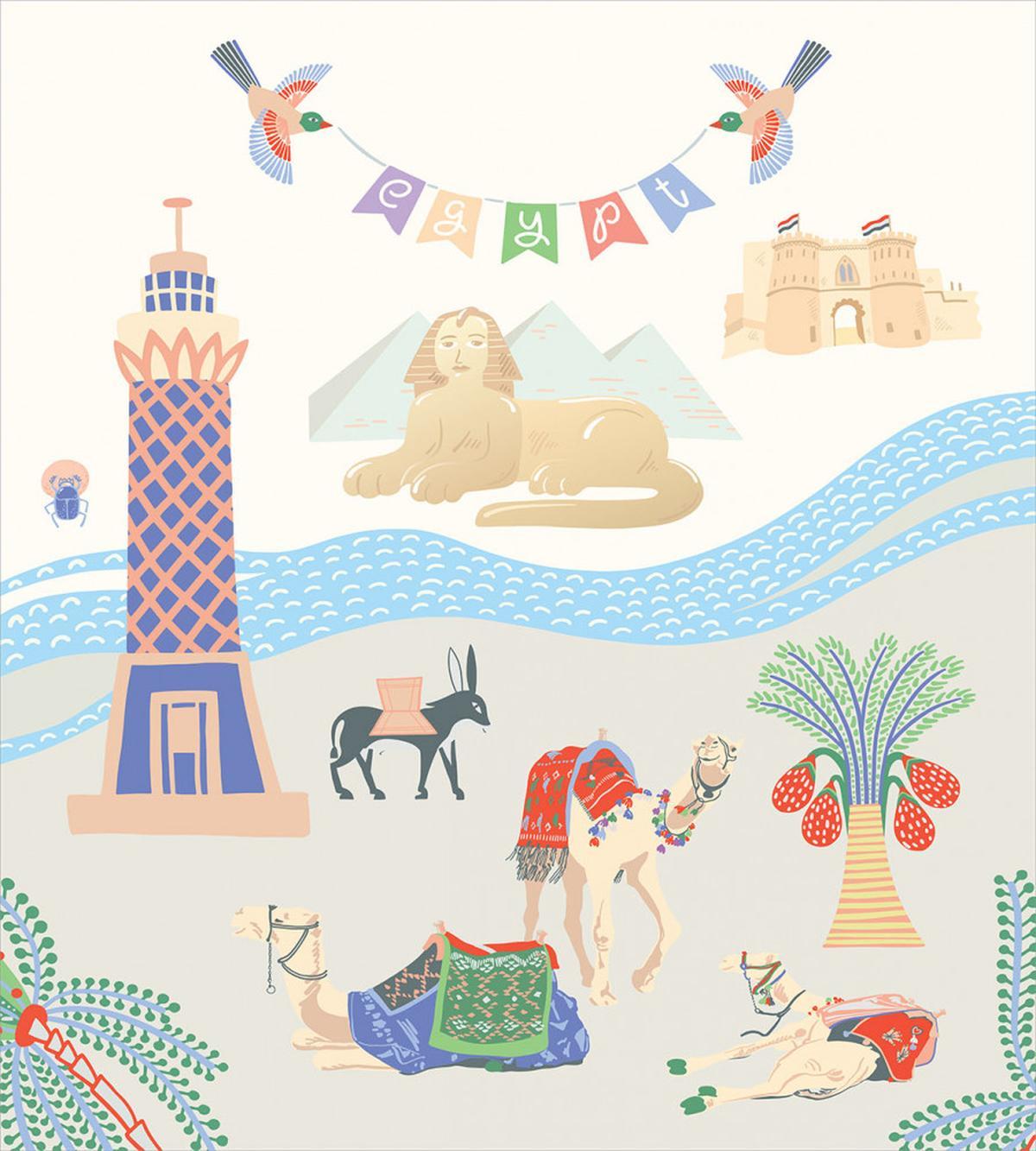 Traveling Egypt Landmarks — Pattern