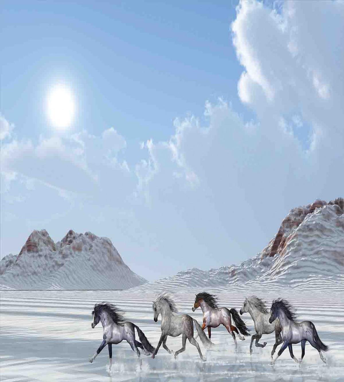 Snowy Day Wild Horse — Pattern