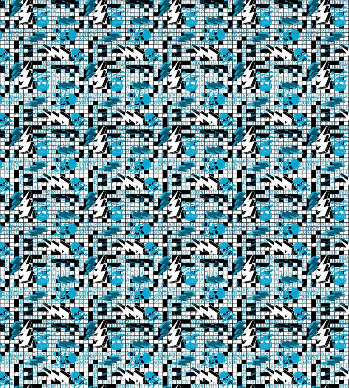 Crossword Pattern Skull Bolts — Pattern