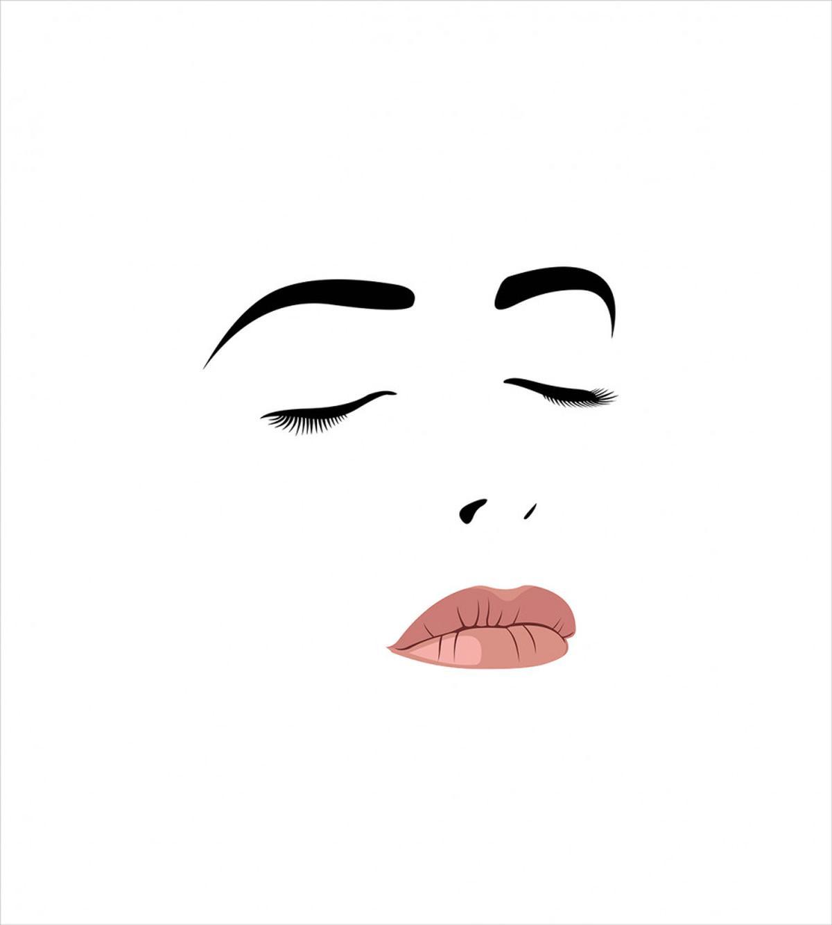 Sleeping Woman Face — Pattern