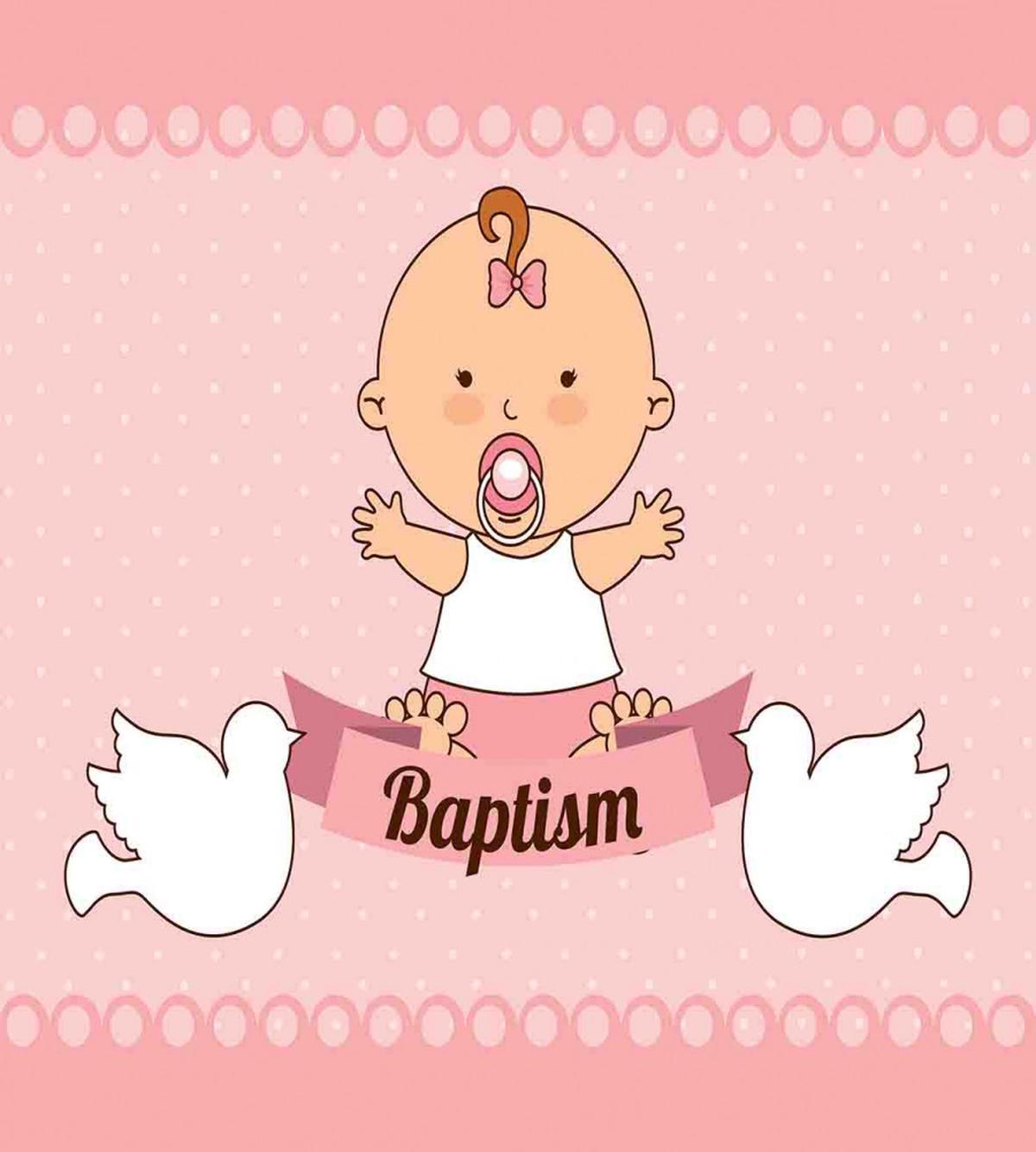 Baby with a Message Cartoon — Pattern