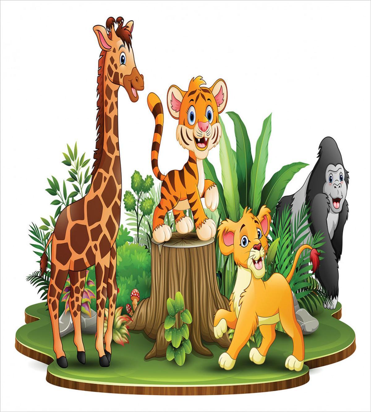 Colorful Forest Wildlife — Pattern