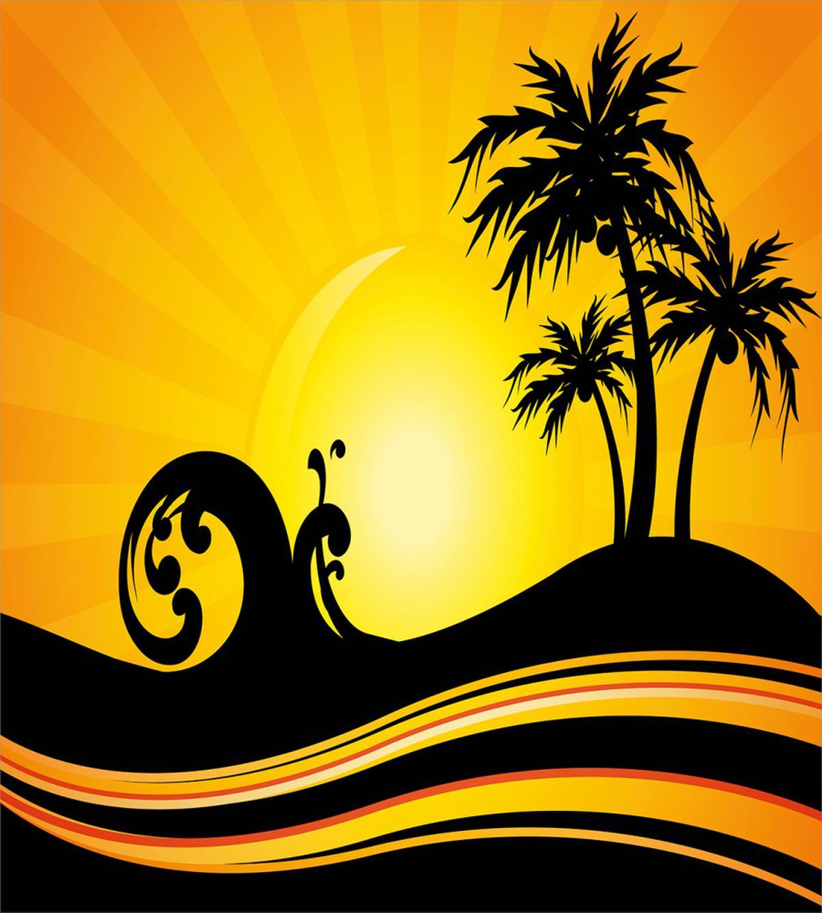 Holiday Waves and Trees — Pattern