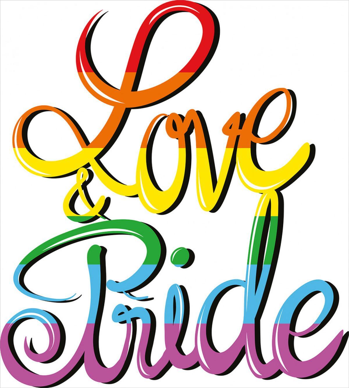 Love Text Rainbow Colors — Pattern
