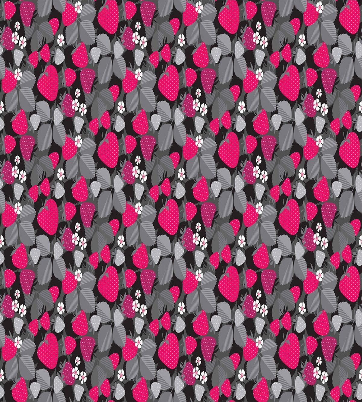 Strawberries Flowers — Pattern