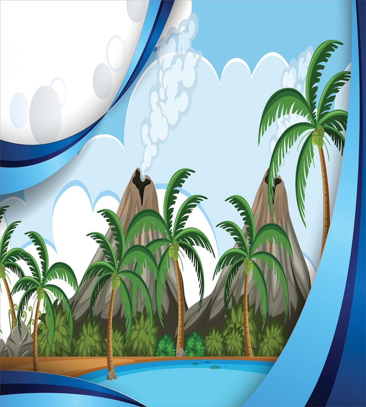 Exotic Volcano Island — Pattern