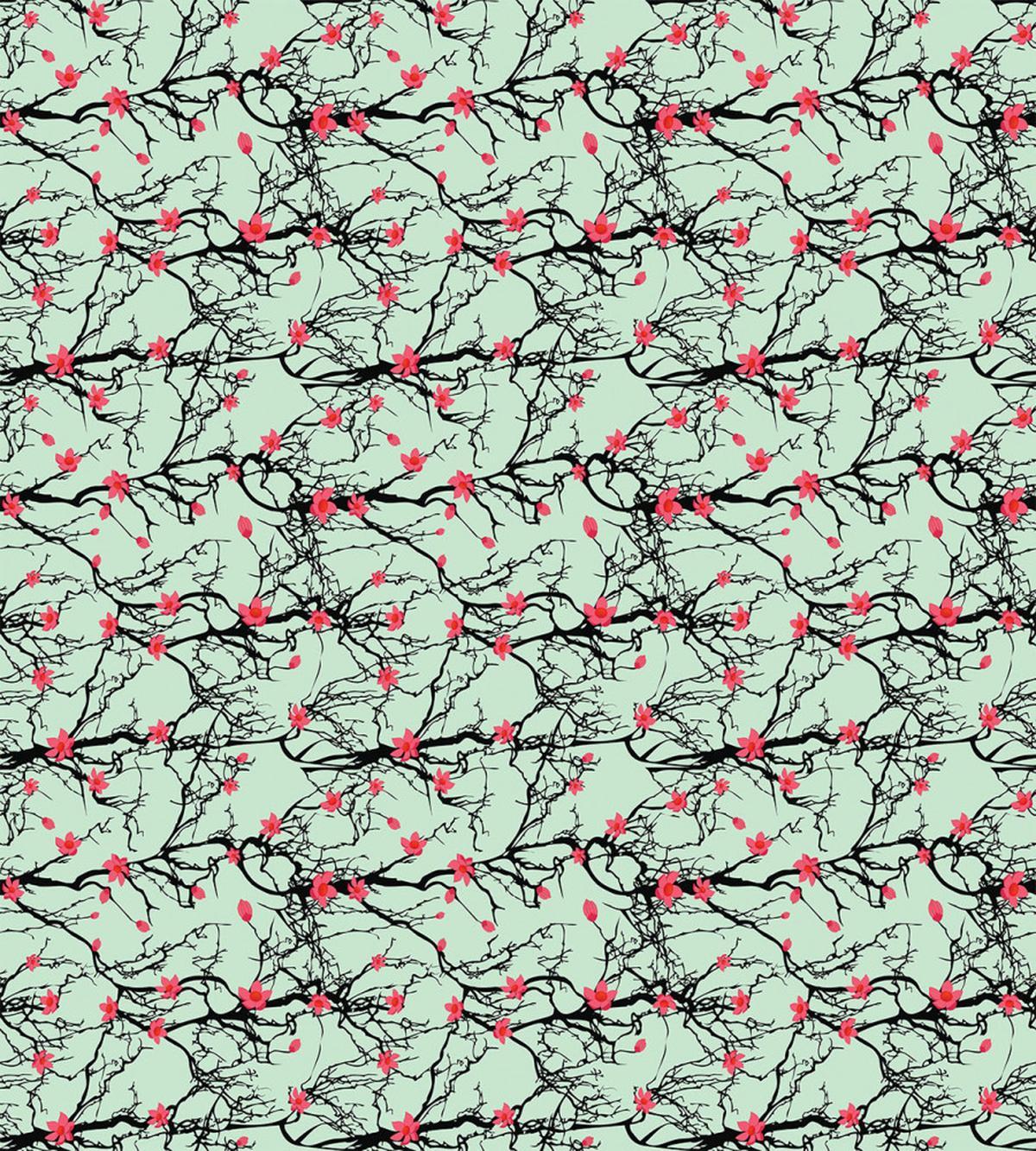 Japanese Sakura Branches — Pattern