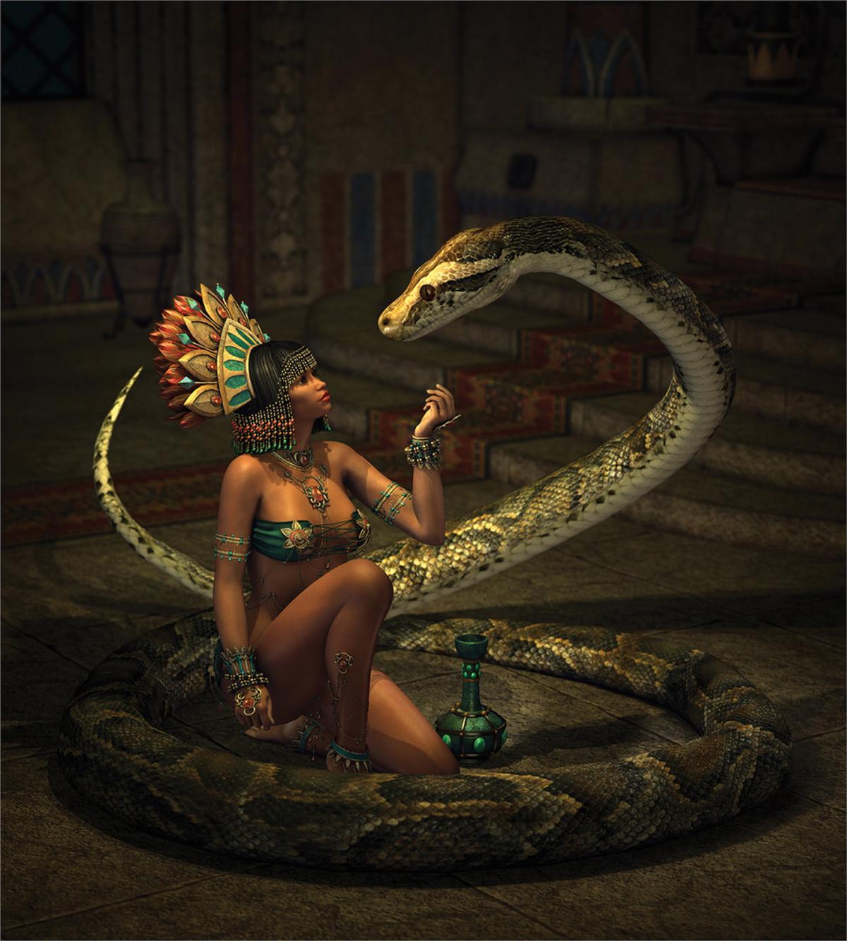 Mystery Girl Huge Snake — Pattern