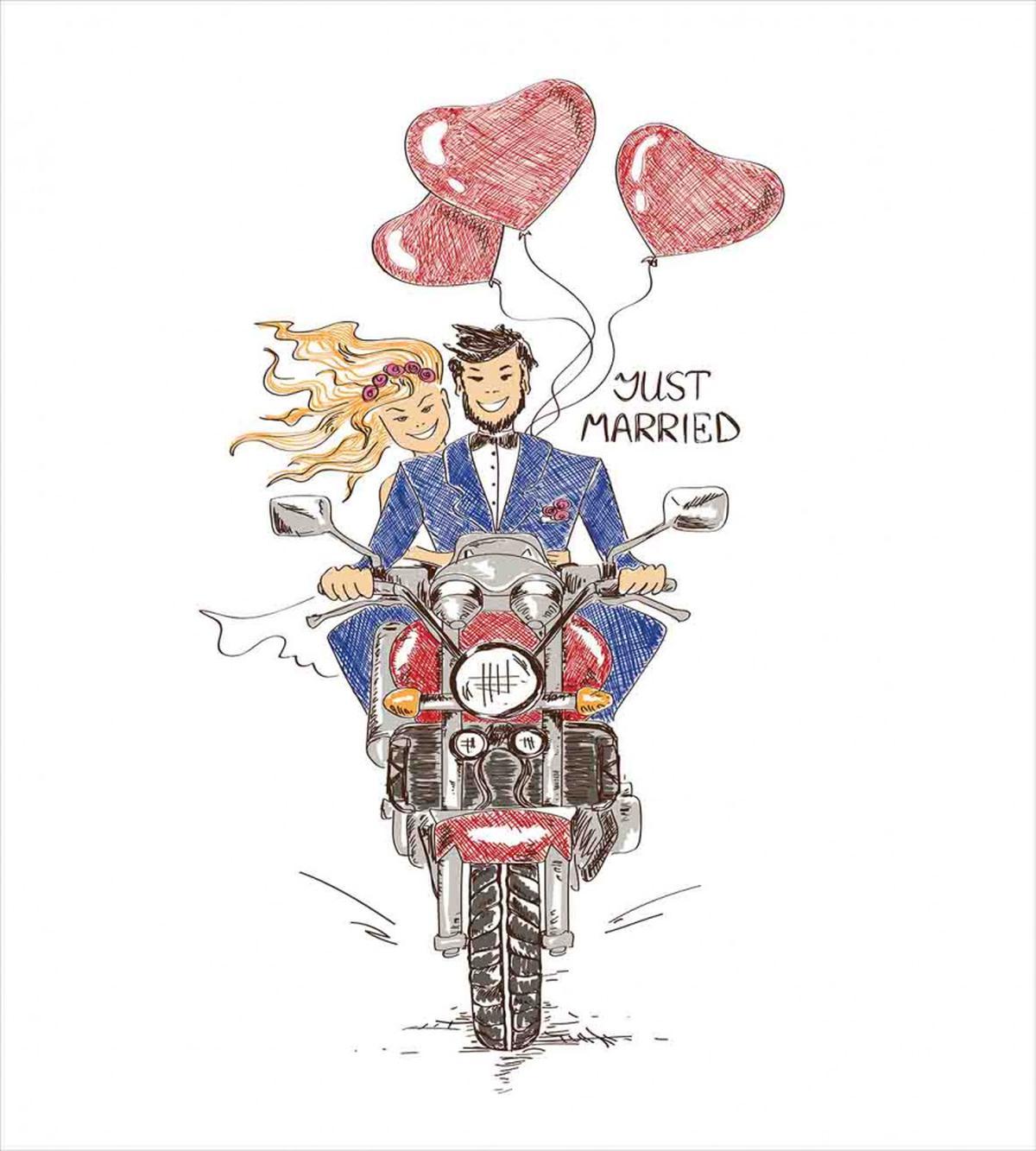 Wedding on Bike — Pattern