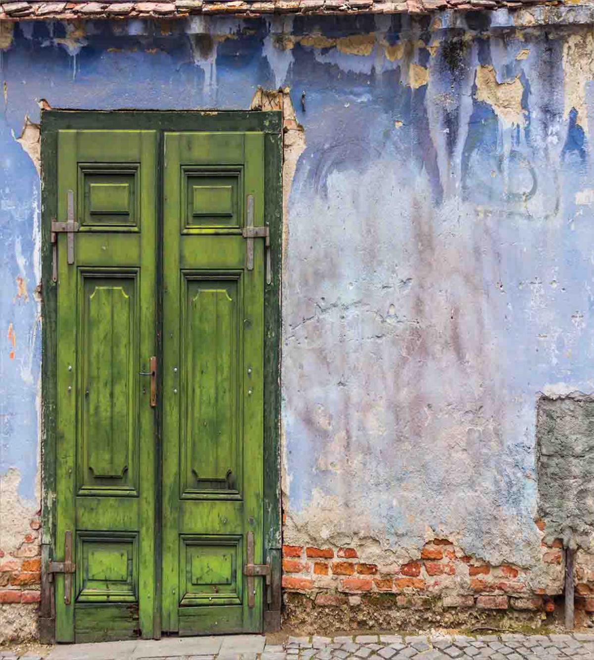 Colored House Old Door — Pattern