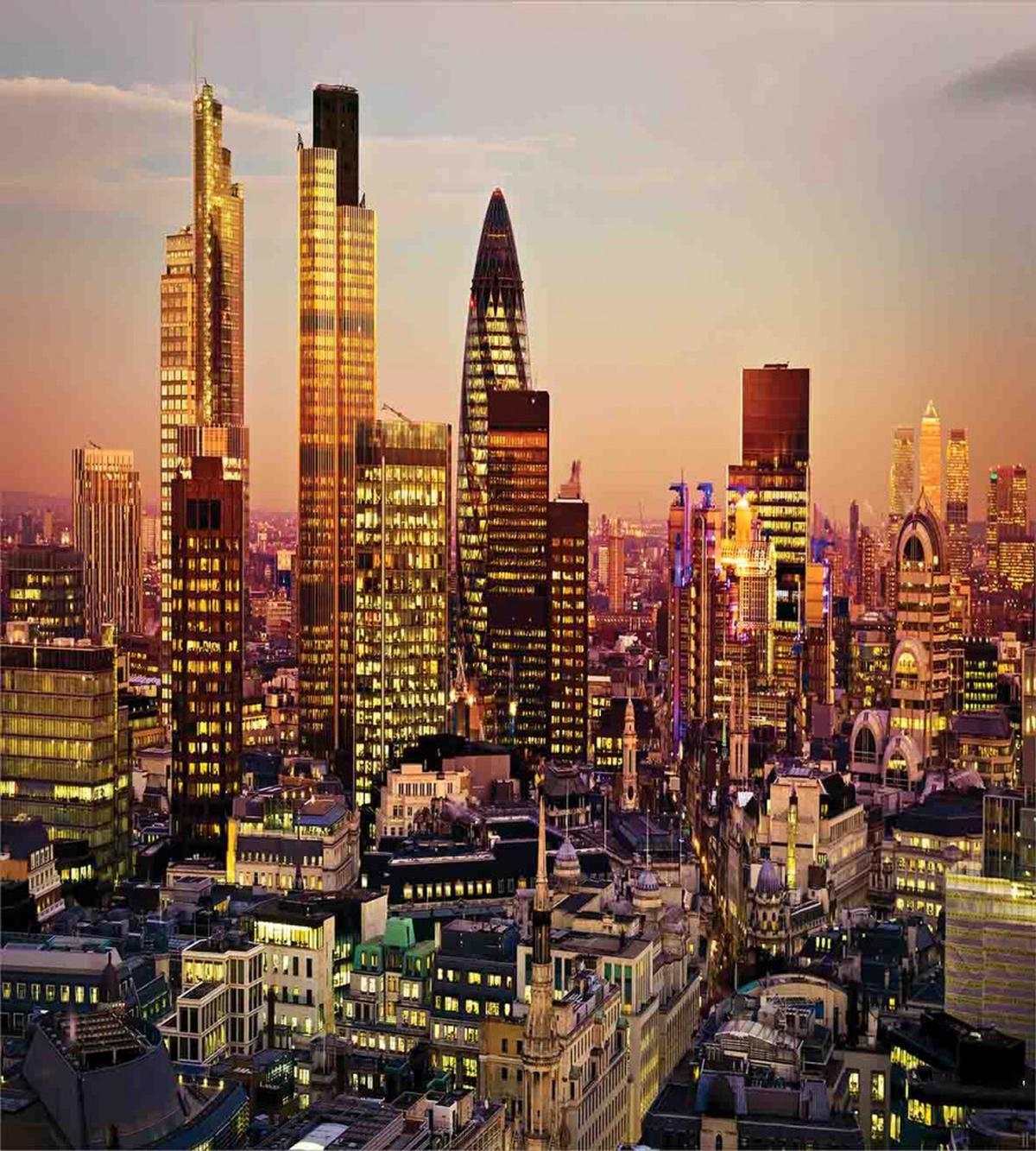 Global City Sunset — Pattern