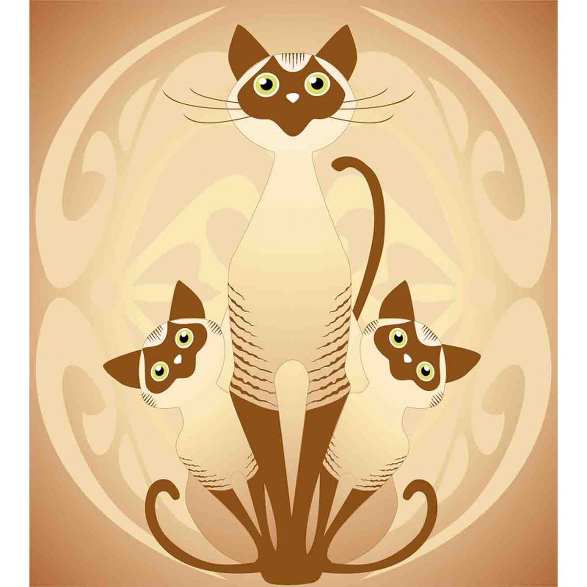 3 Siamese Cats — Pattern