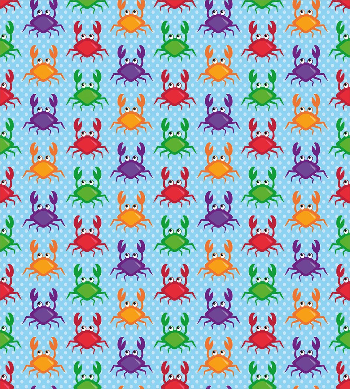 Crabs on Blue Backdrop — Pattern