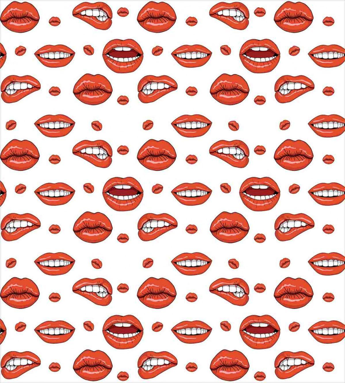 Woman Lips with Gestures — Pattern