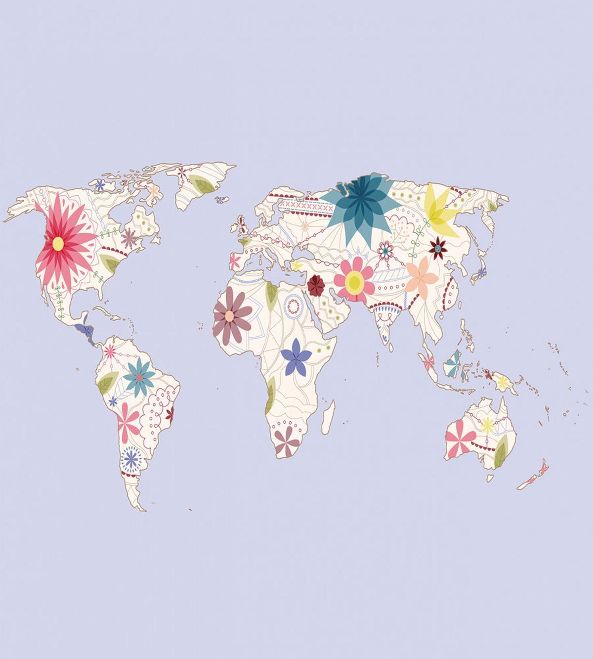 Map Soft Blooms — Pattern