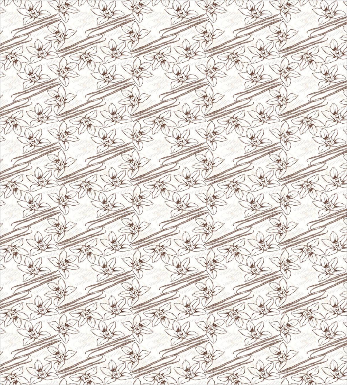 Pods and Flowers with Text — Pattern