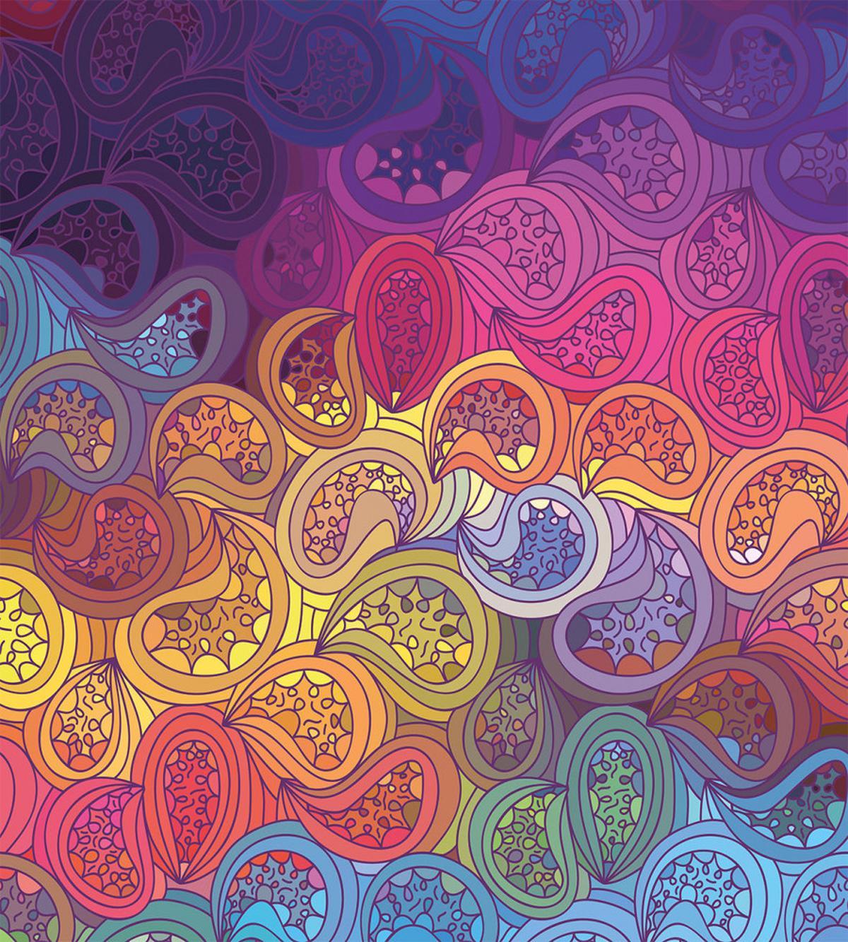 Leaf Shaped Wavy Boho — Pattern
