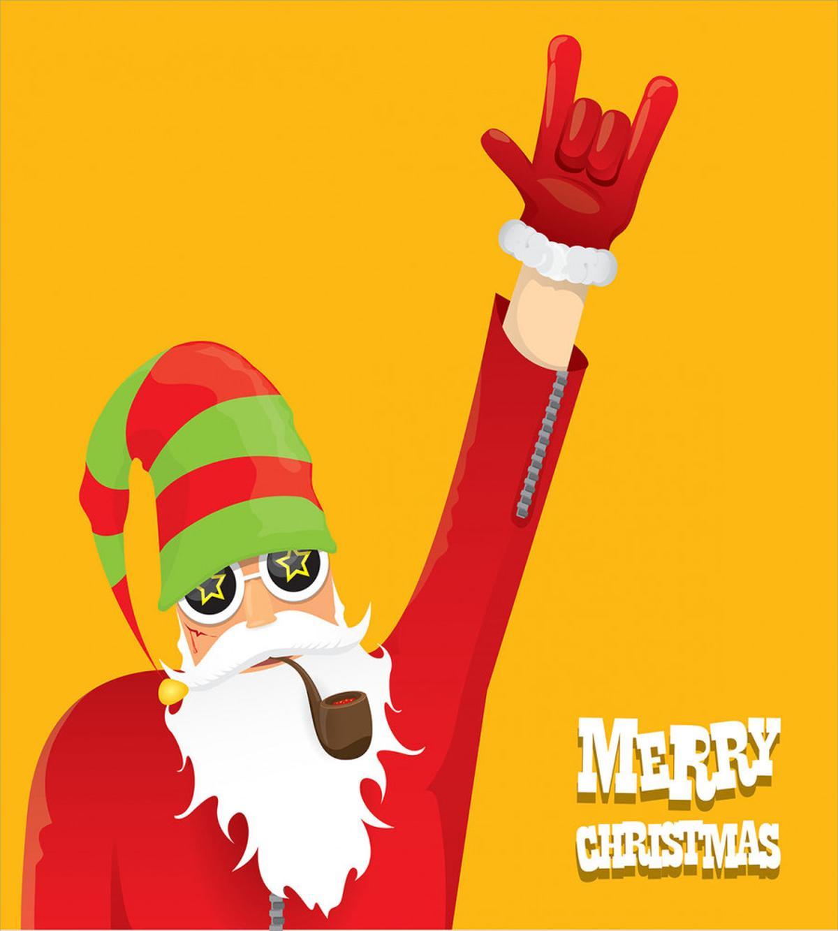 Biker Santa Smoking Pipe — Pattern