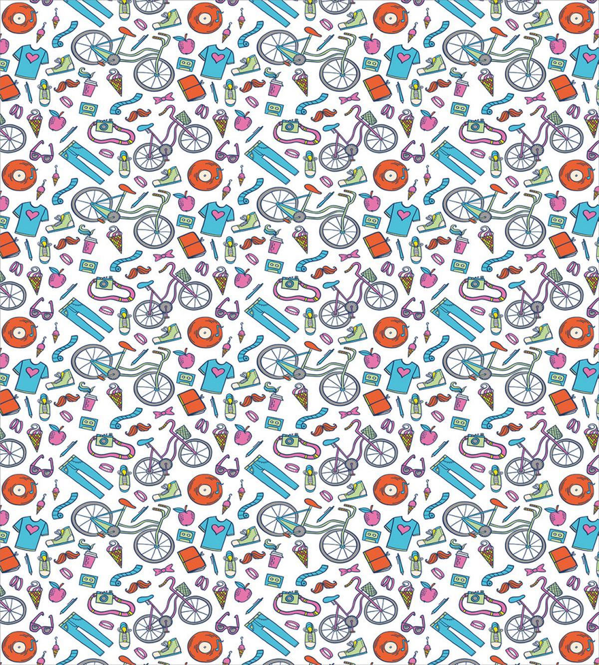 Retro Hipster Lifestyle — Pattern