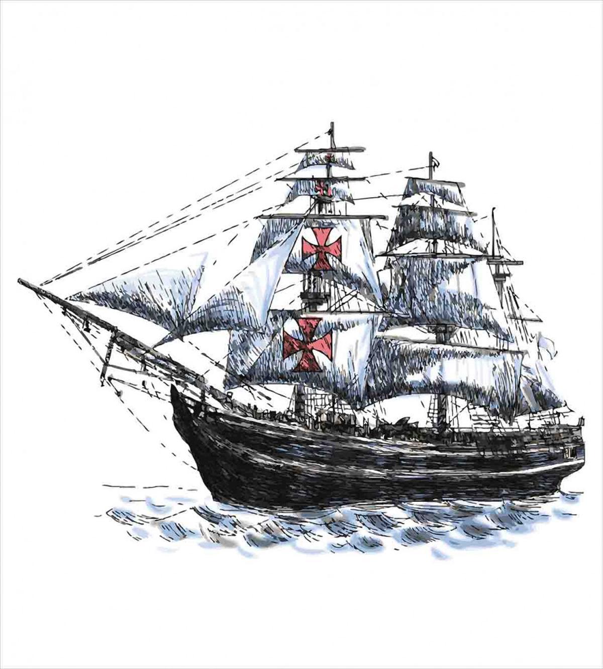 Columbus Ship Sailing — Pattern