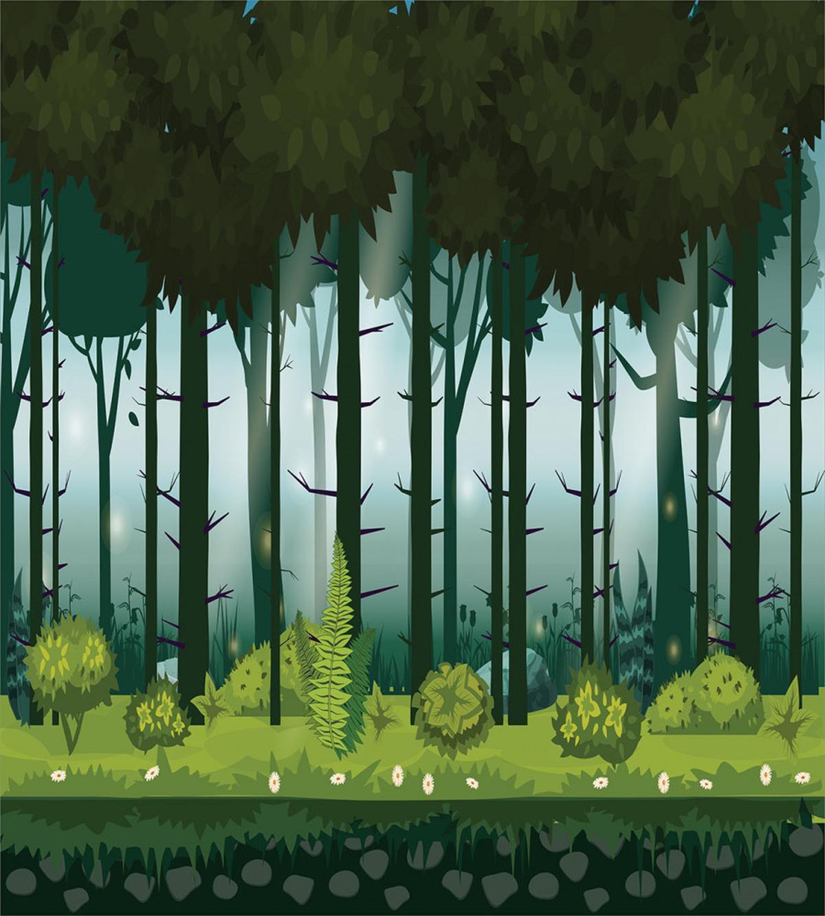 Mystic Forest Trees Twilight — Pattern