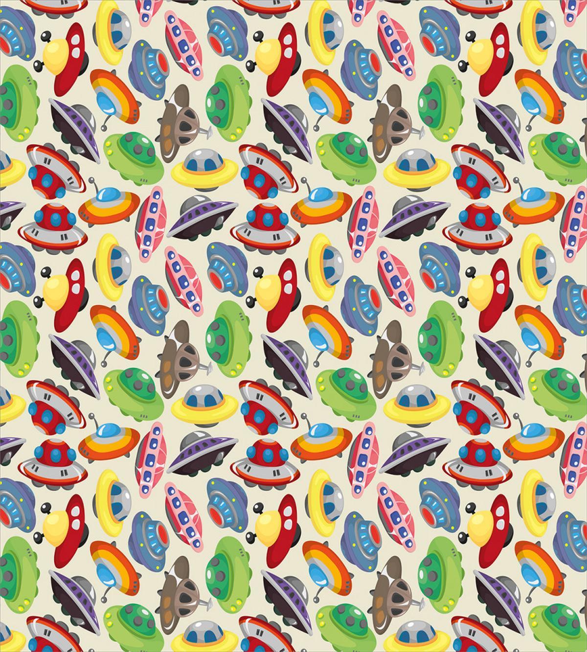 Cartoon UFOs Drawing — Pattern