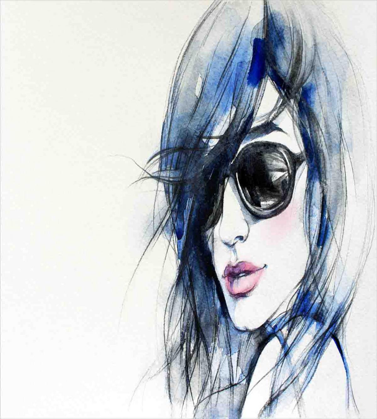 Watercolor Woman Image — Pattern