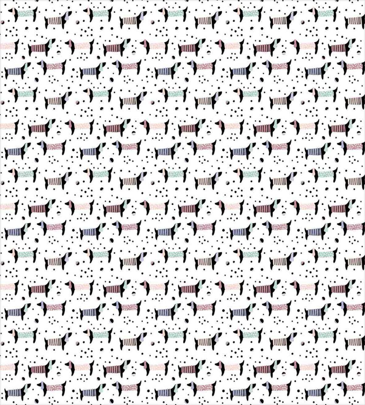 Dachshund Silhouettes Dots — Pattern