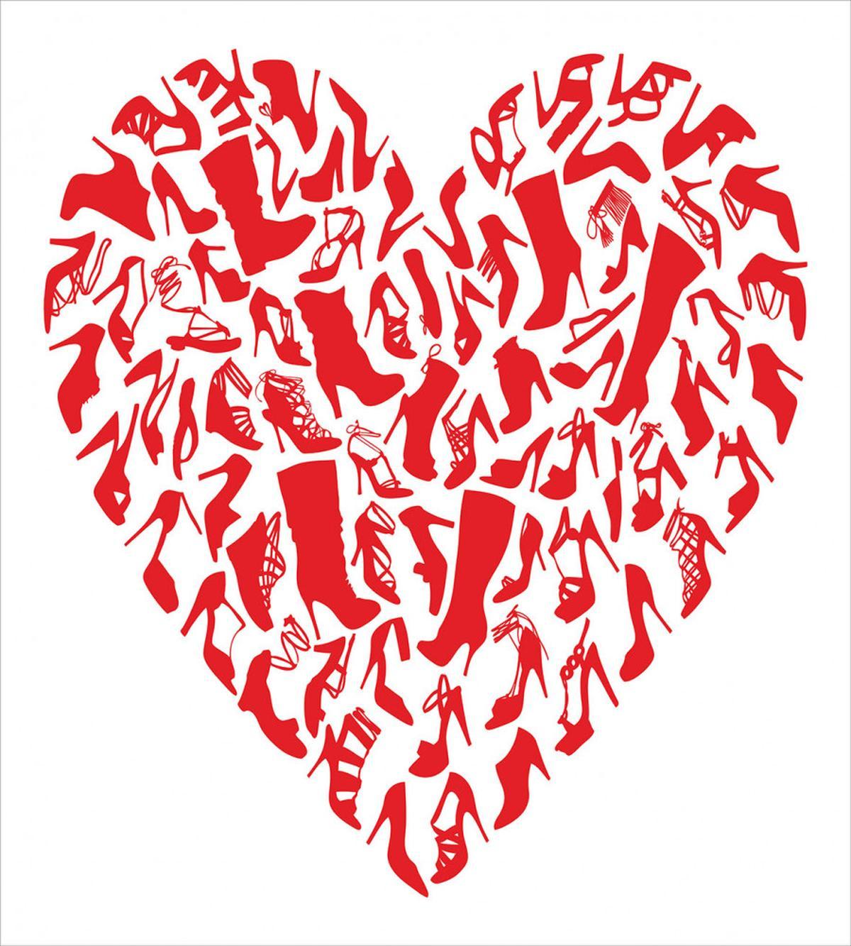 Heart Shoe Silhouettes — Pattern