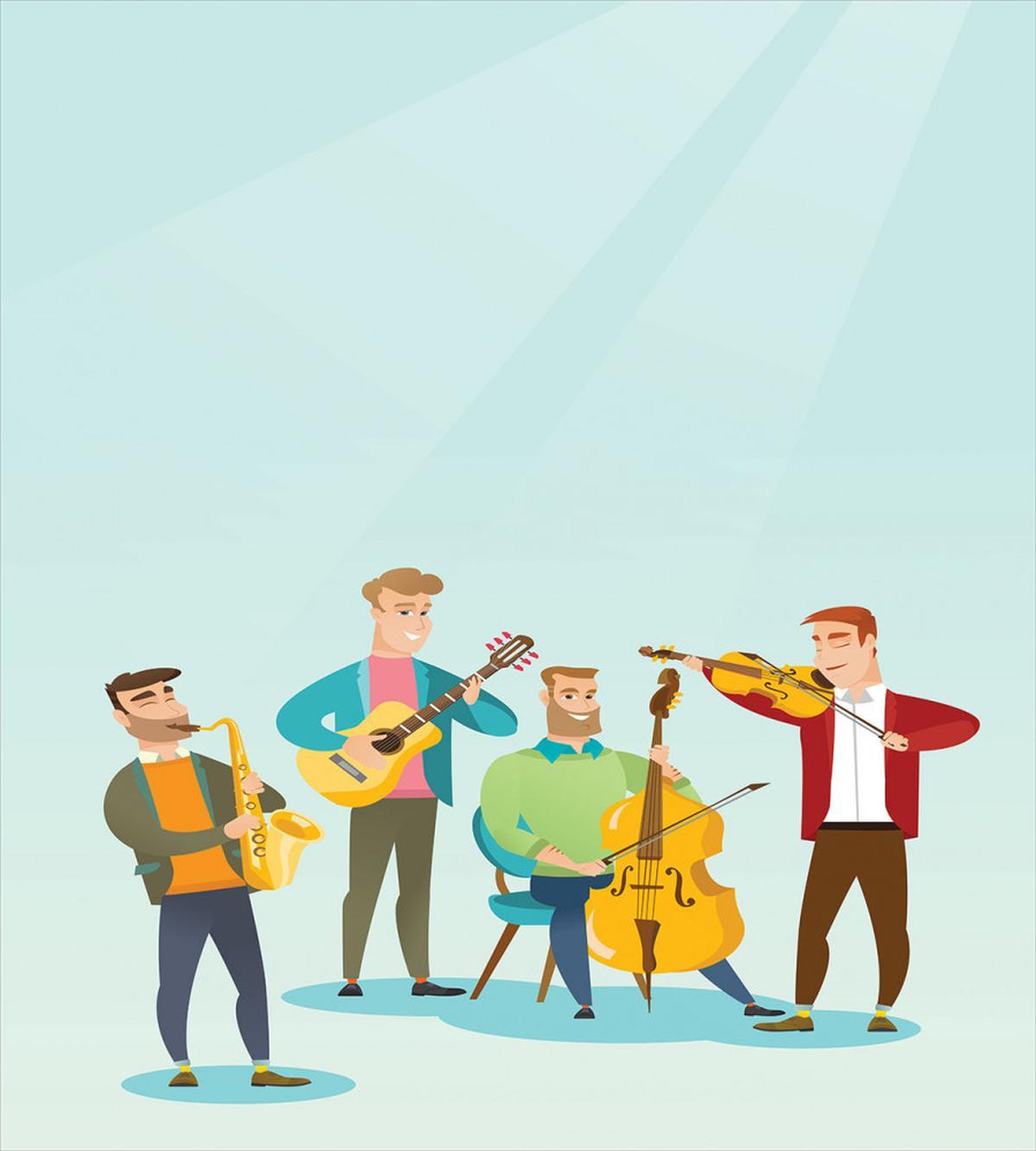 Cartoon Happy Band Concert — Pattern