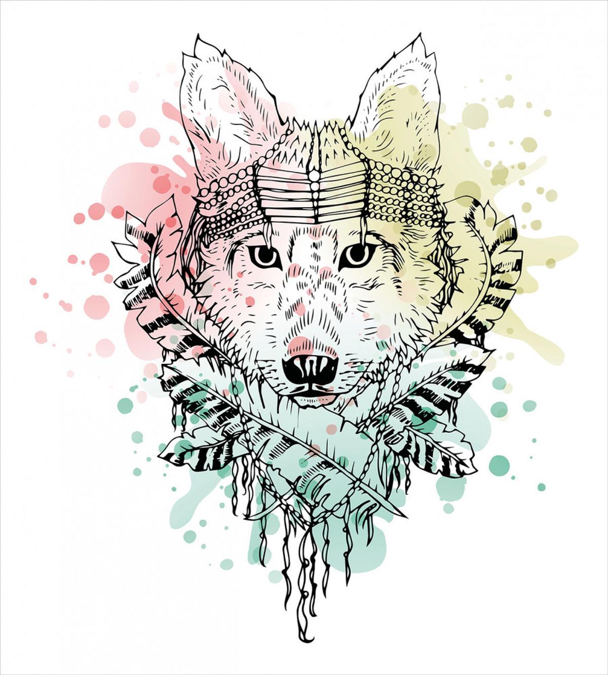 Wild Tribe Animal Wolf — Pattern