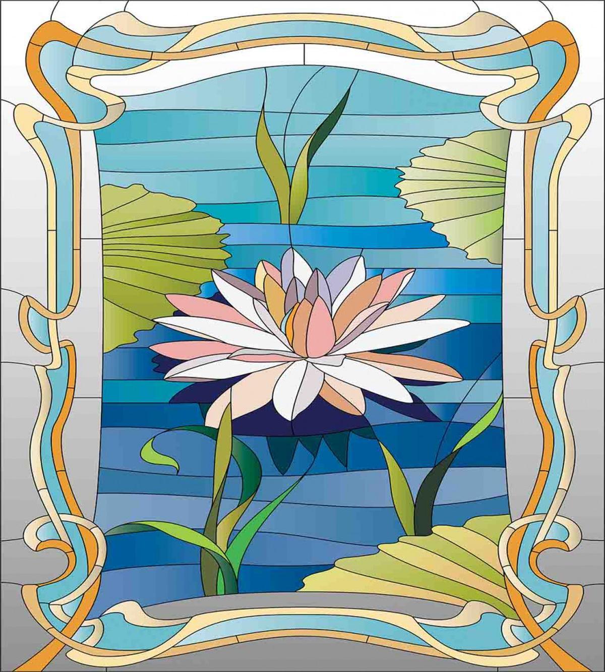 Stained Glass Lotus — Pattern