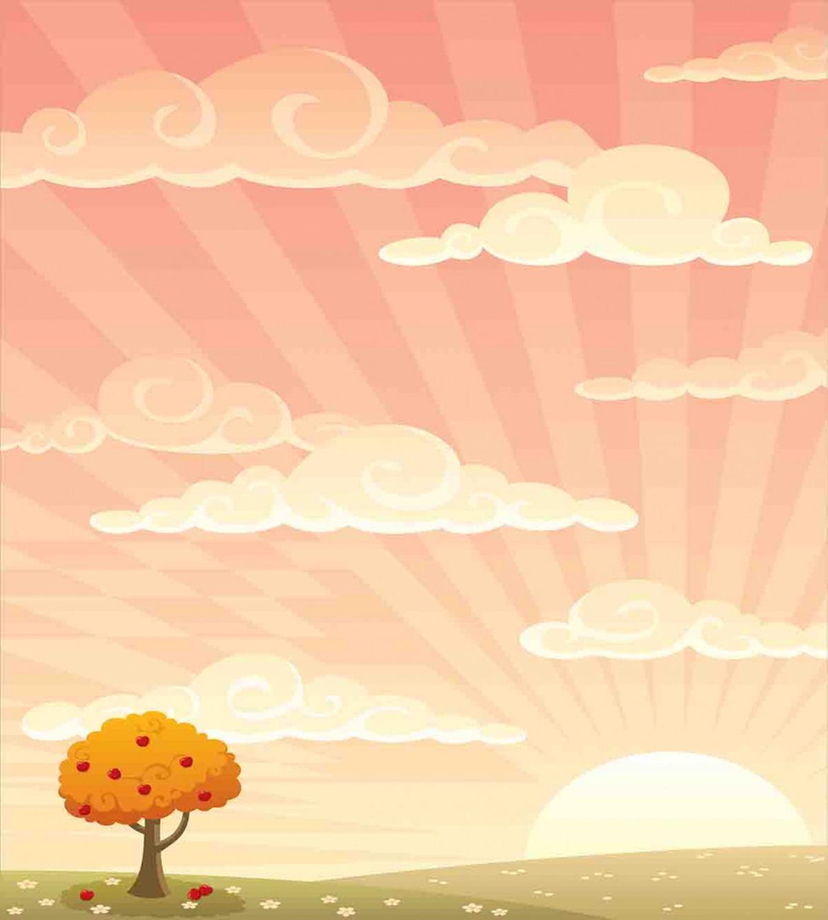 Lonely Tree Rural Field — Pattern