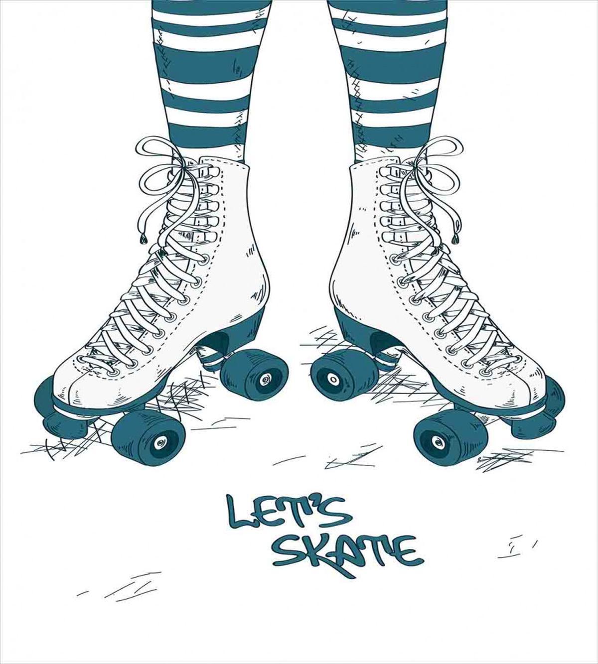 Retro Roller Skates — Pattern