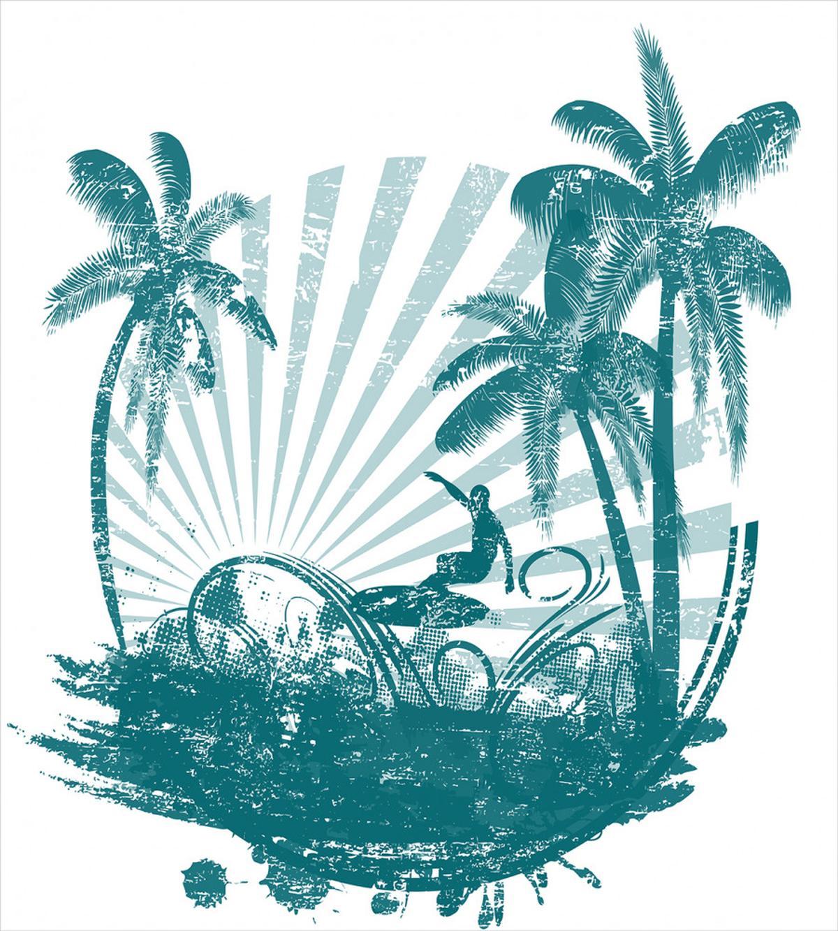 Grunge Tropical — Pattern